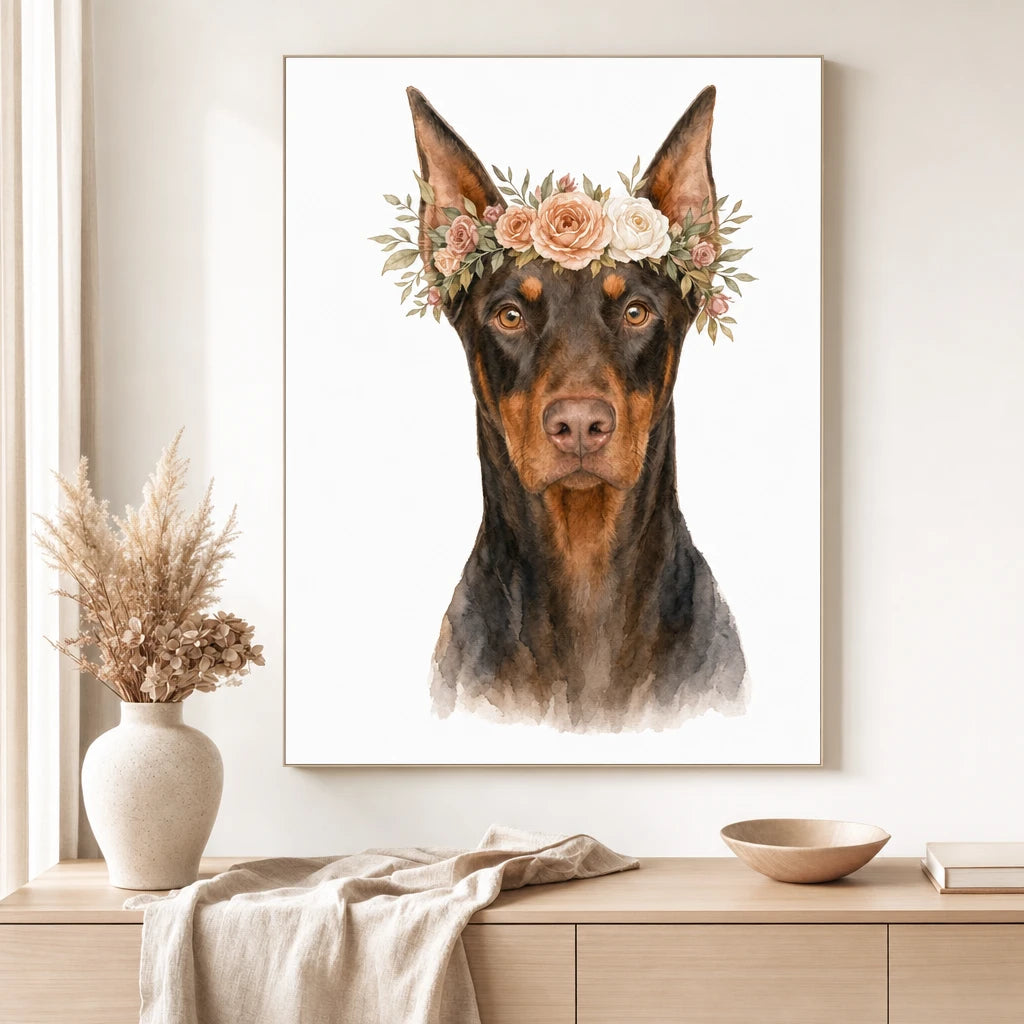 Artzuzu Custom Portrait For Pets - Crowned & Adored