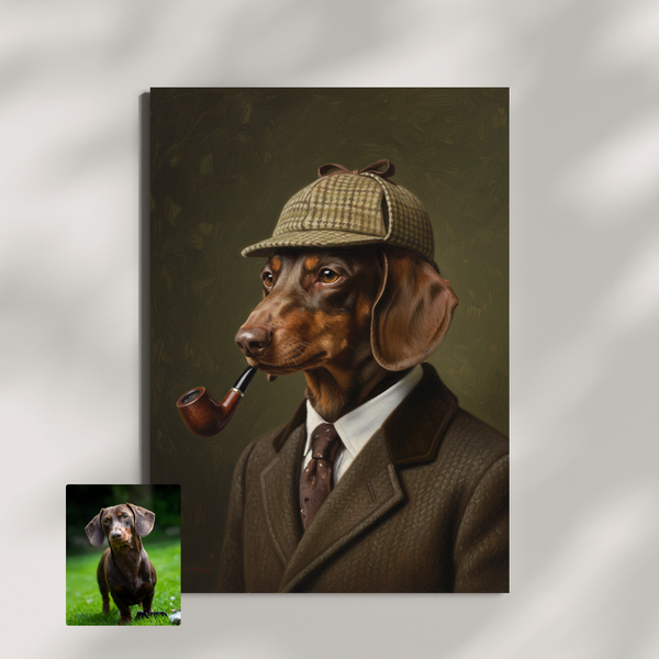 Artzuzu Custom Portrait For Pets - The Detective