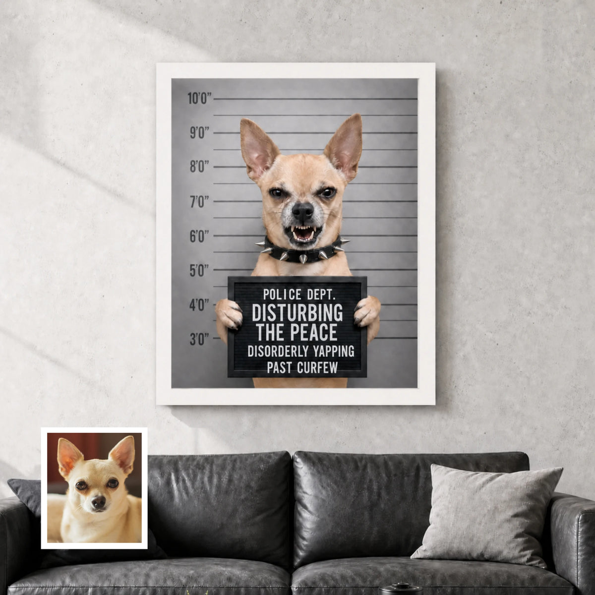 Artzuzu Custom Portrait For Pets - Disturbing The Peace