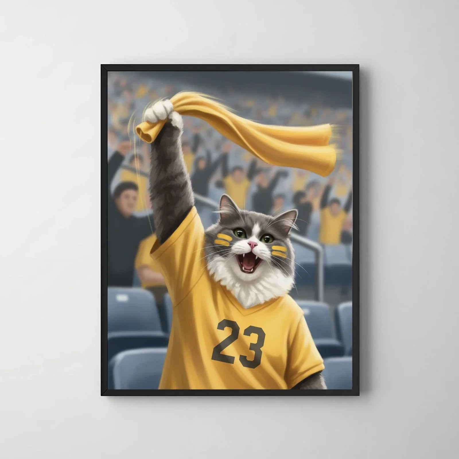 Artzuzu Custom Portrait For Pets - Fan Moment-Waving Rally Towel
