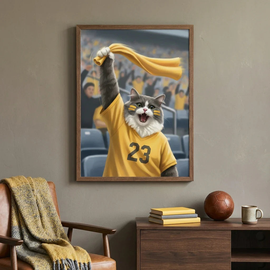 Artzuzu Custom Portrait For Pets - Fan Moment-Waving Rally Towel