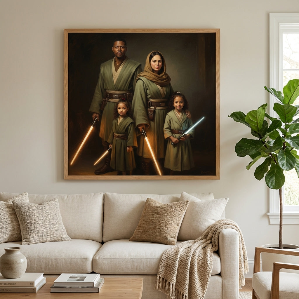 Artzuzu Custom Portrait For Family - Jedi: The Full Squad