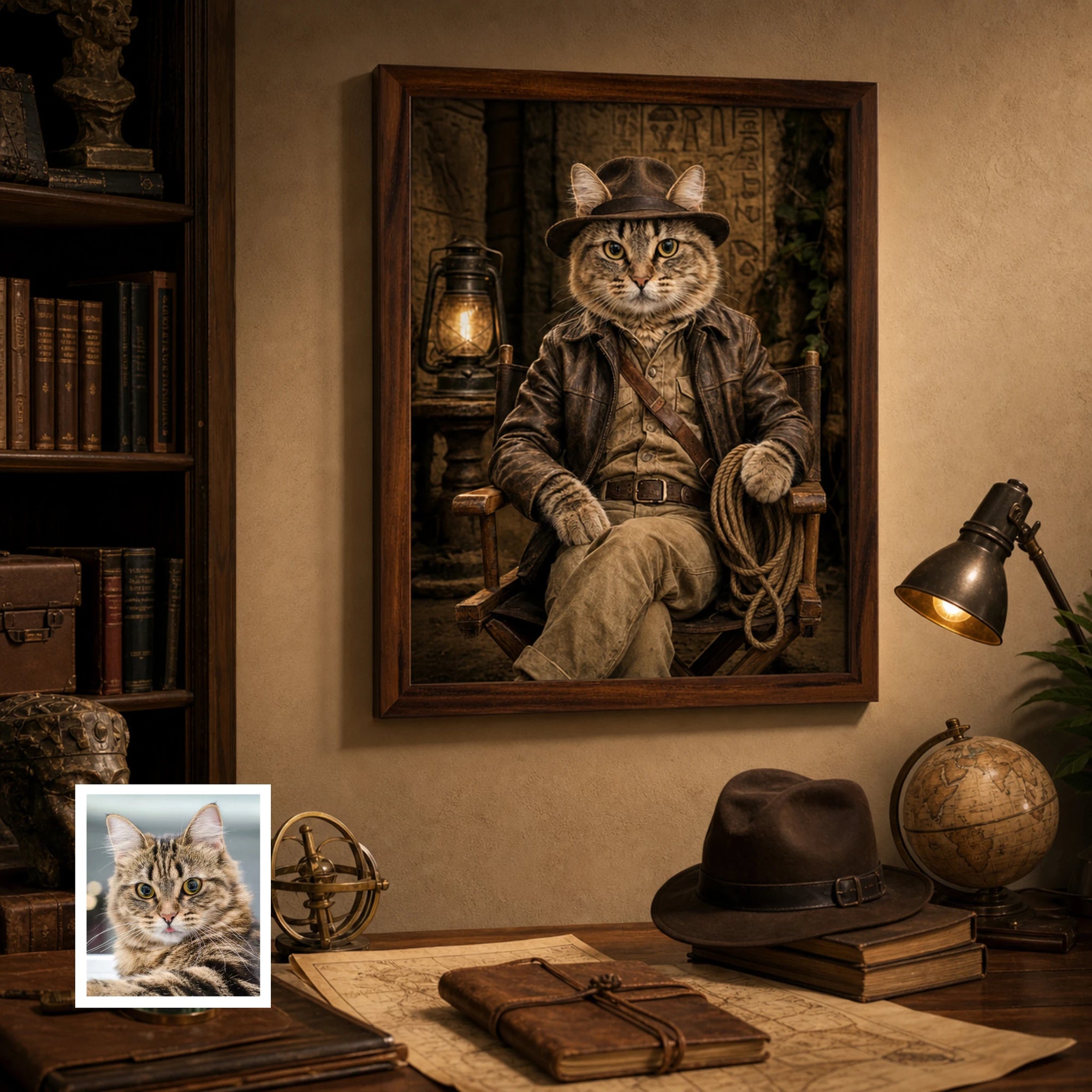 Artzuzu Custom Portrait For Pets - Indiana Jones