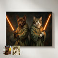 Artzuzu Custom Portrait For Multi Pets - Jedi: The Full Squad