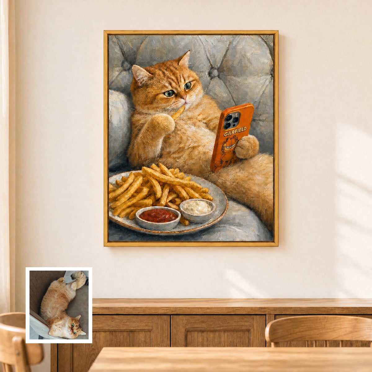 Artzuzu Custom Portrait For Pets - Lazy Repose