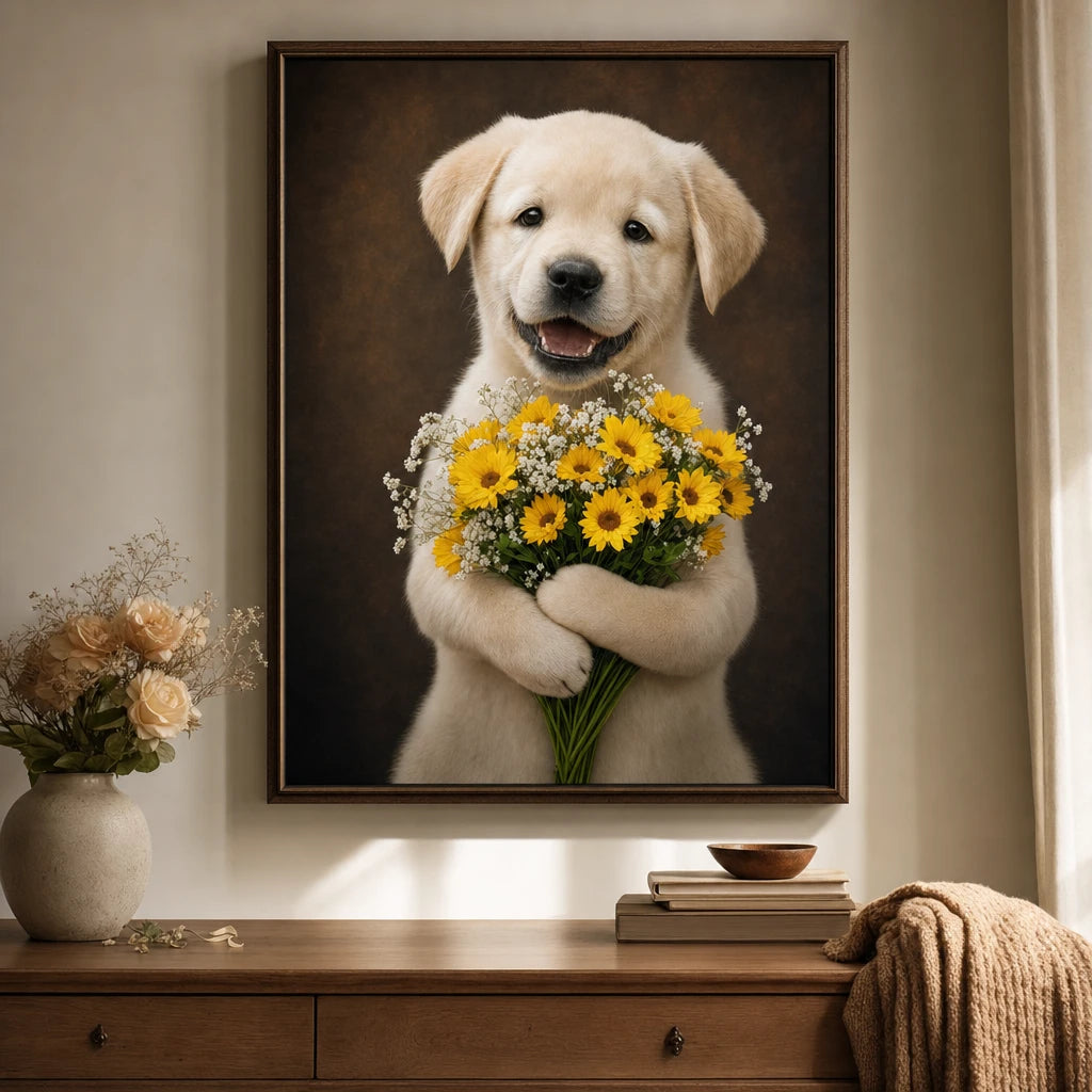 Artzuzu Custom Portrait For Pets - Little Bouquet