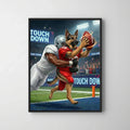 Artzuzu Custom Portrait For Pets - Long Touchdown Catch