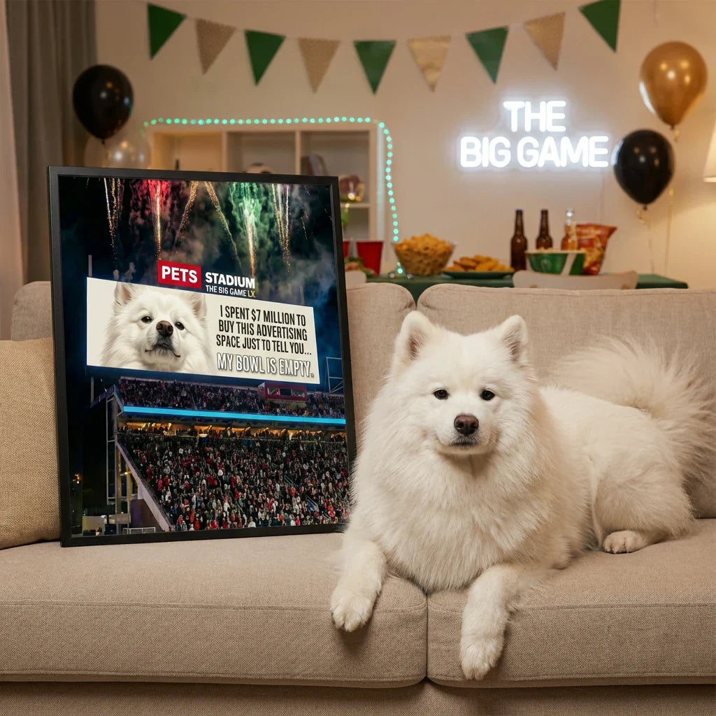 Artzuzu Custom Portrait For Pets - My Bowl is Empty