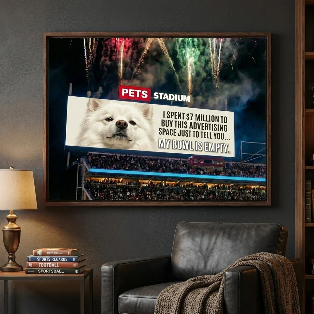 Artzuzu Custom Portrait For Pets - My Bowl is Empty