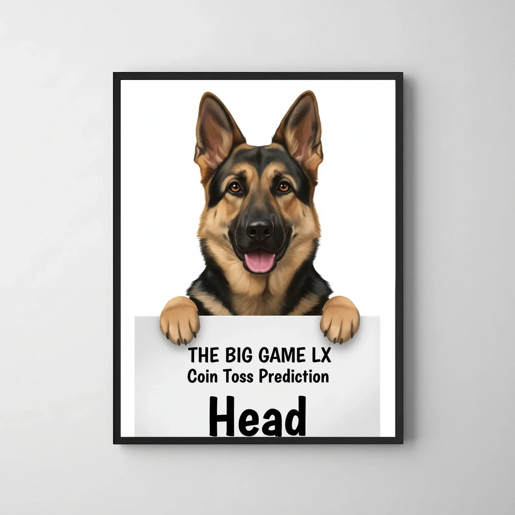 Artzuzu Custom Portrait For Pets - My Coin Toss Prediction