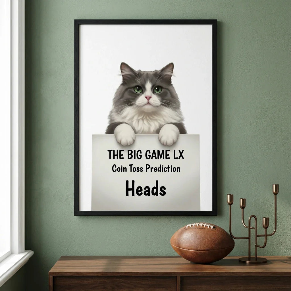 Artzuzu Custom Portrait For Pets - My Coin Toss Prediction