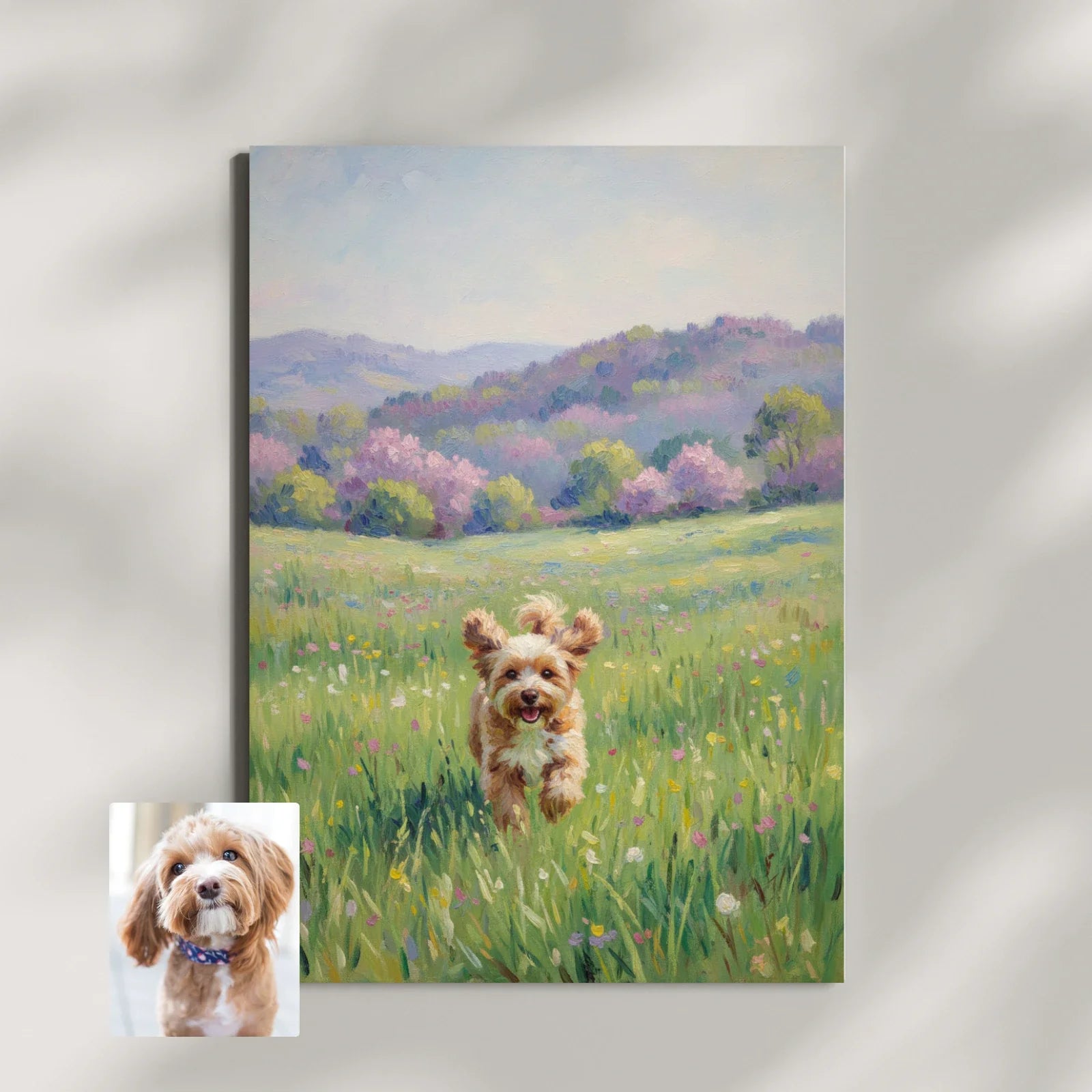 Artzuzu Custom Portrait For Pets - Springtime Dash
