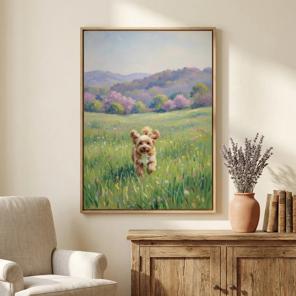 Artzuzu Custom Portrait For Pets - Springtime Dash