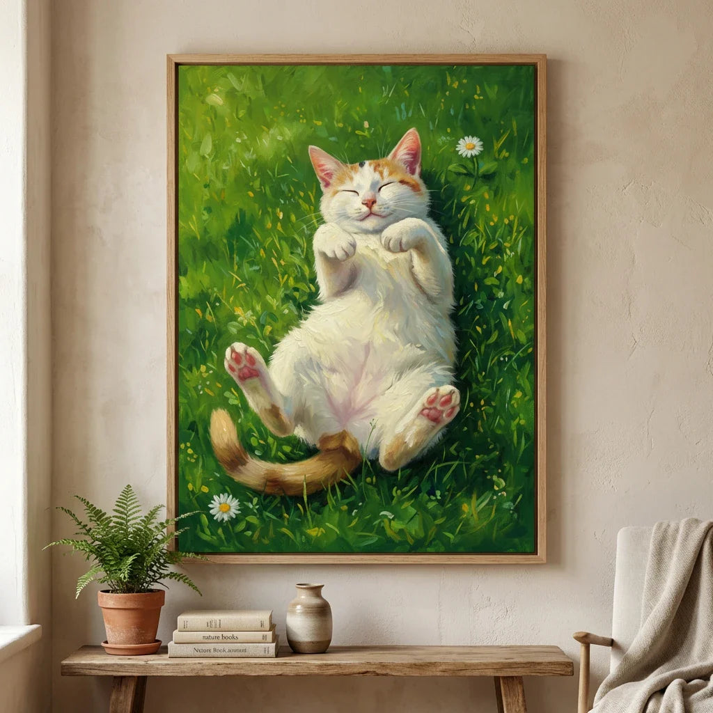 Artzuzu Custom Portrait For Pets - Sunlit Snooze