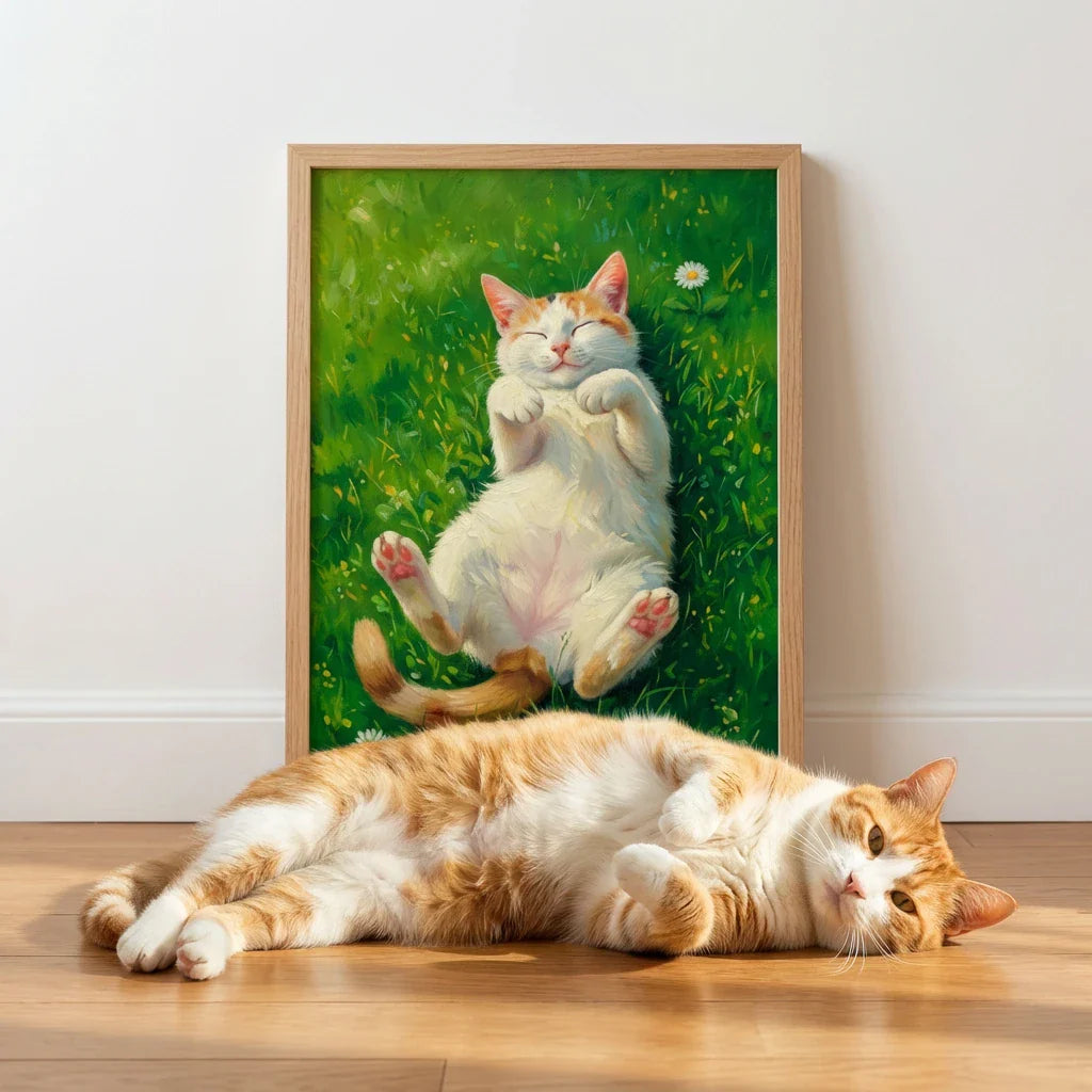 Artzuzu Custom Portrait For Pets - Sunlit Snooze