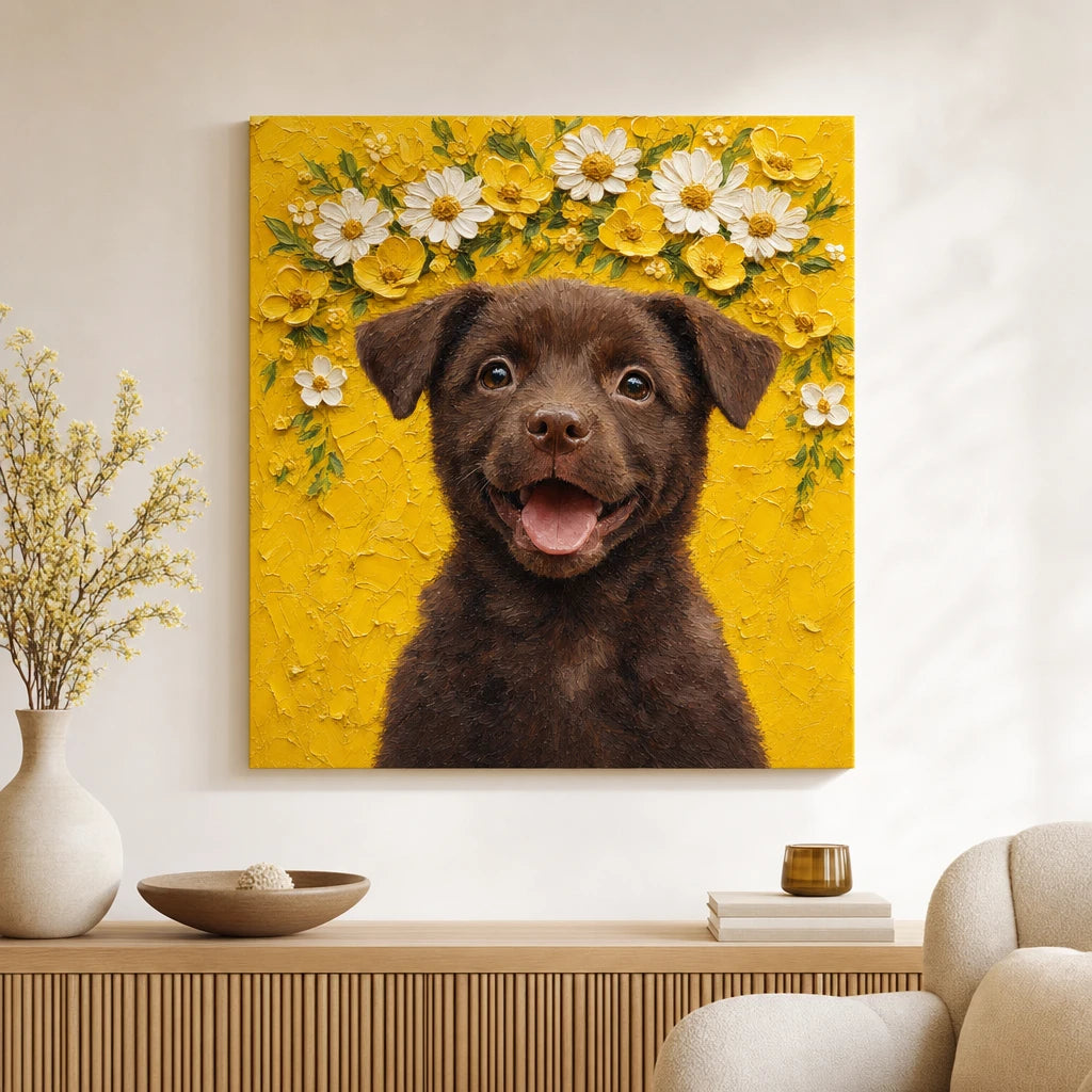 Artzuzu Custom Portrait For Pets - Sunny Bloom