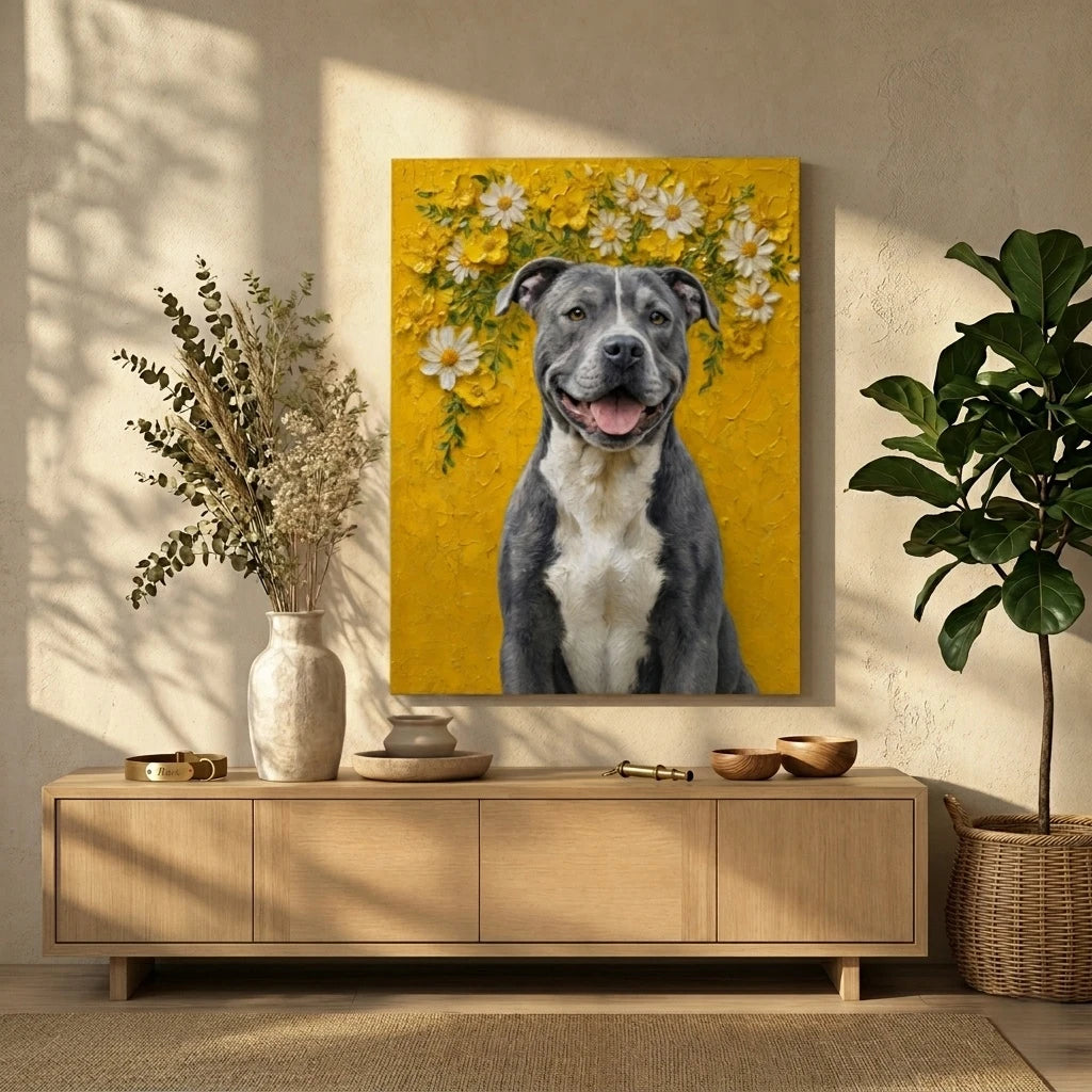 Artzuzu Custom Portrait For Pets - Sunny Bloom