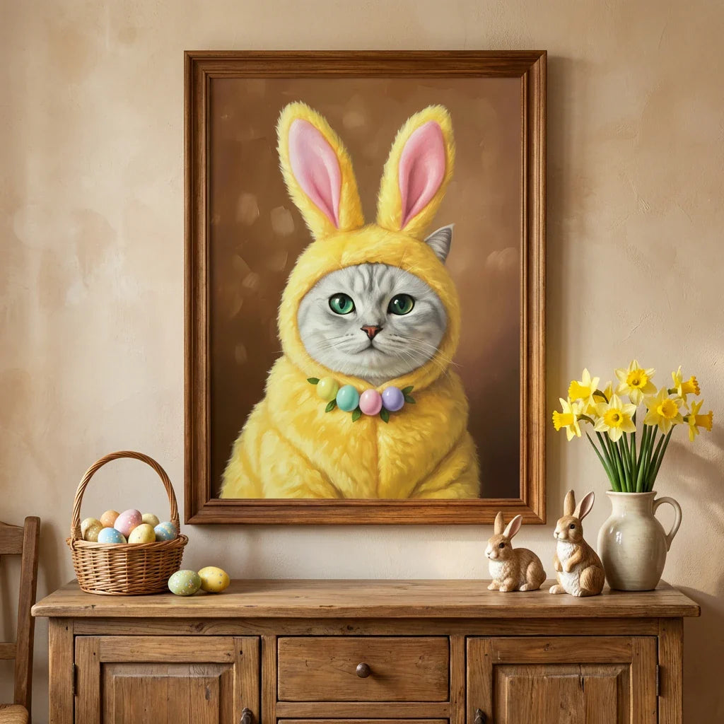 Artzuzu Custom Portrait For Pets - The Easter Whimsy