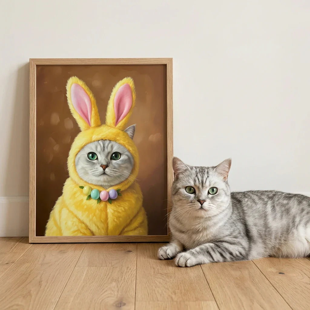 Artzuzu Custom Portrait For Pets - The Easter Whimsy