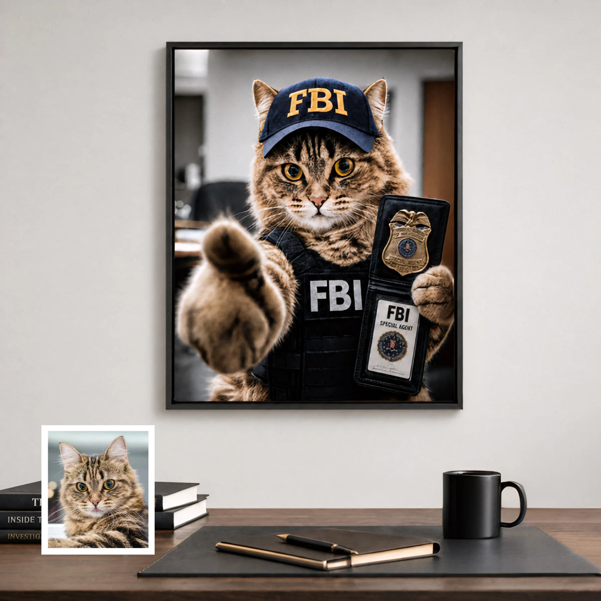 Artzuzu Custom Portrait For Pets - The FBI