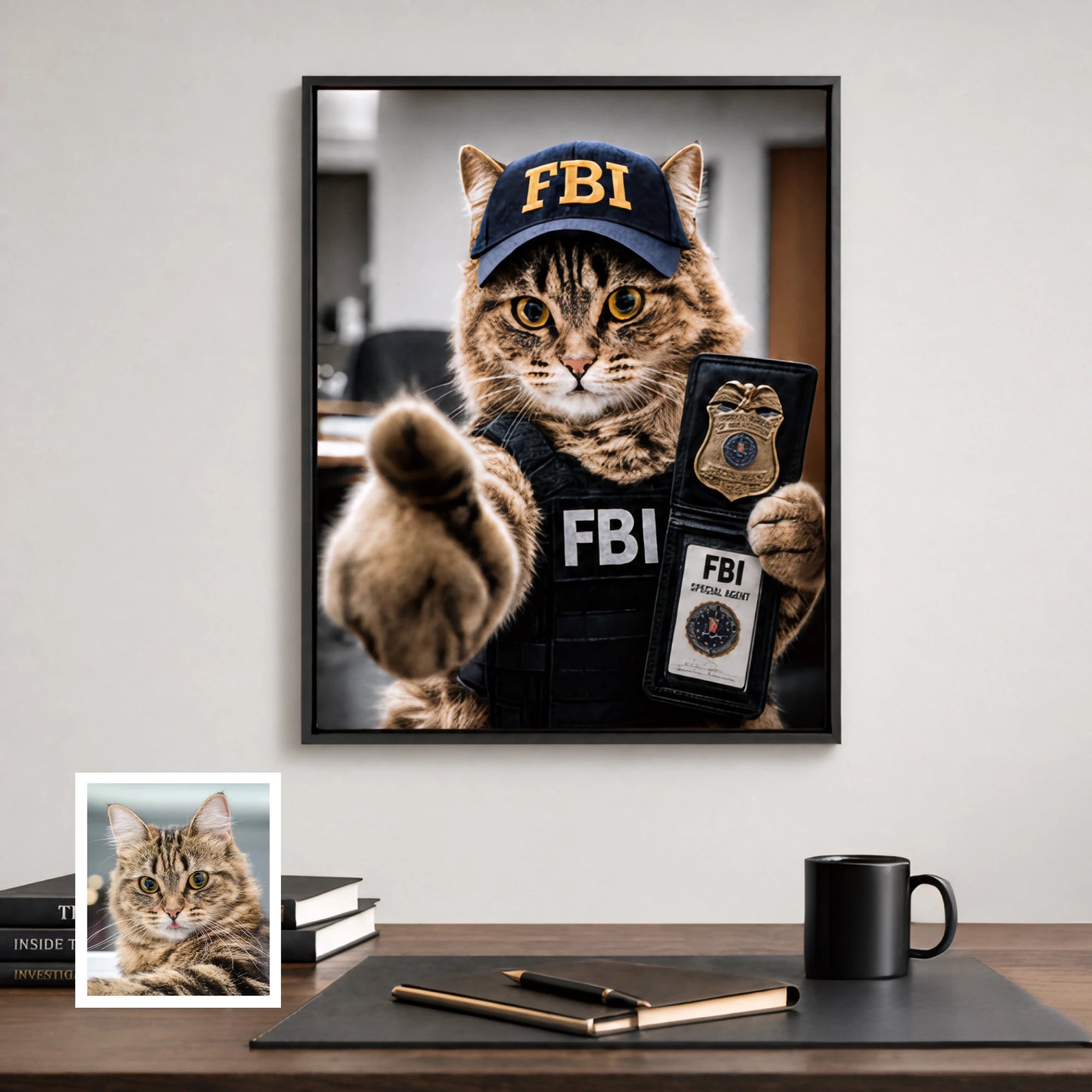Artzuzu Custom Portrait For Pets - The FBI