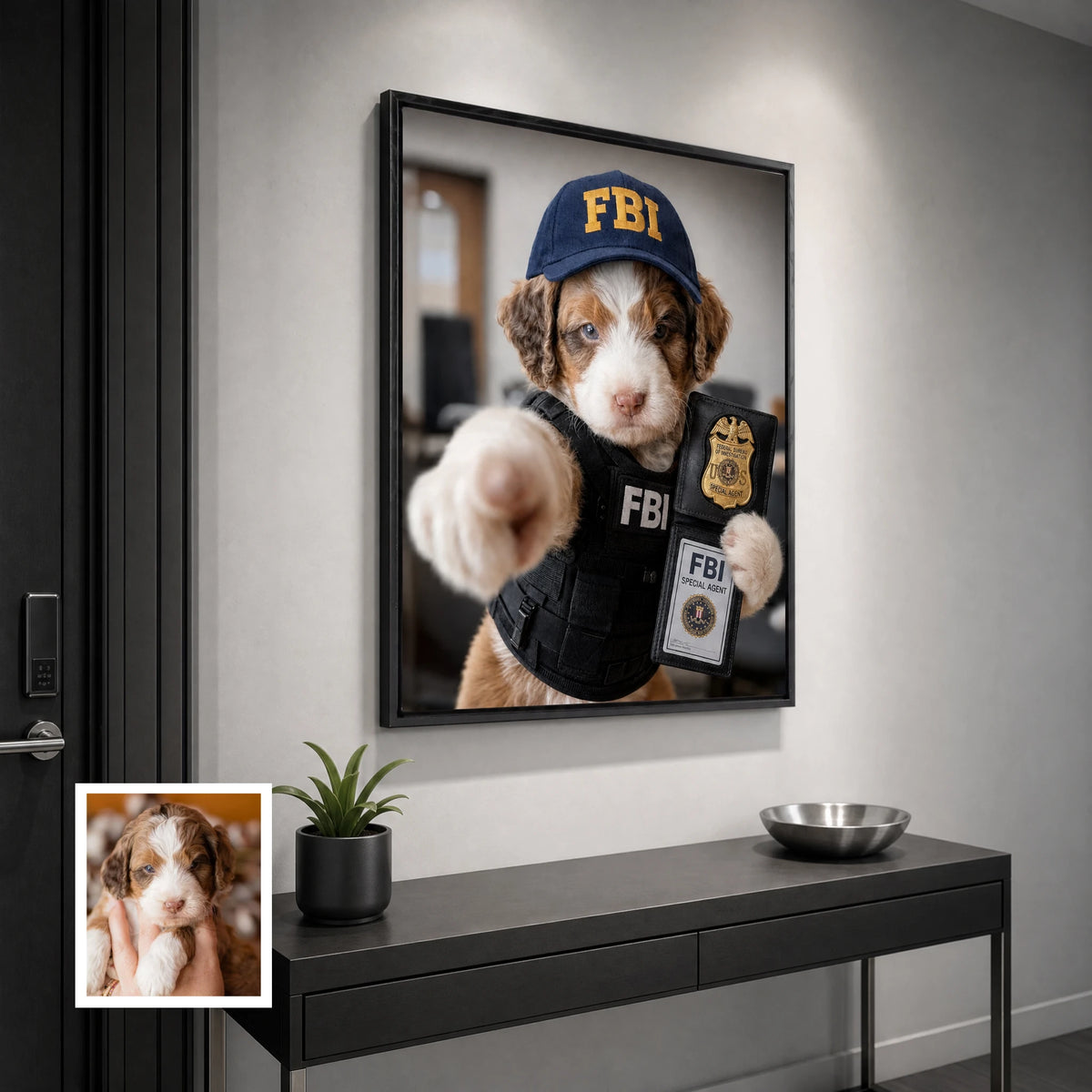 Artzuzu Custom Portrait For Pets - The FBI