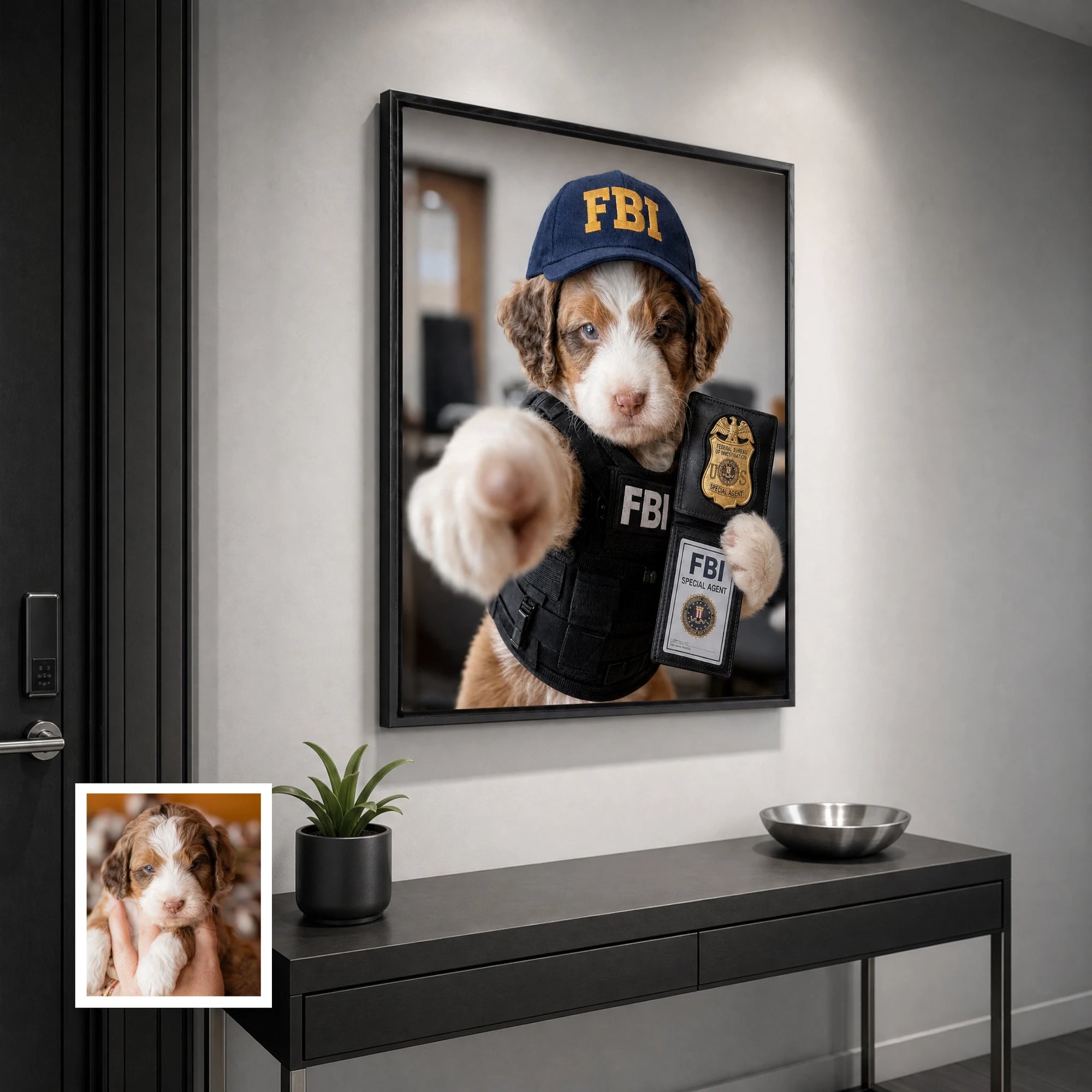 Artzuzu Custom Portrait For Pets - The FBI