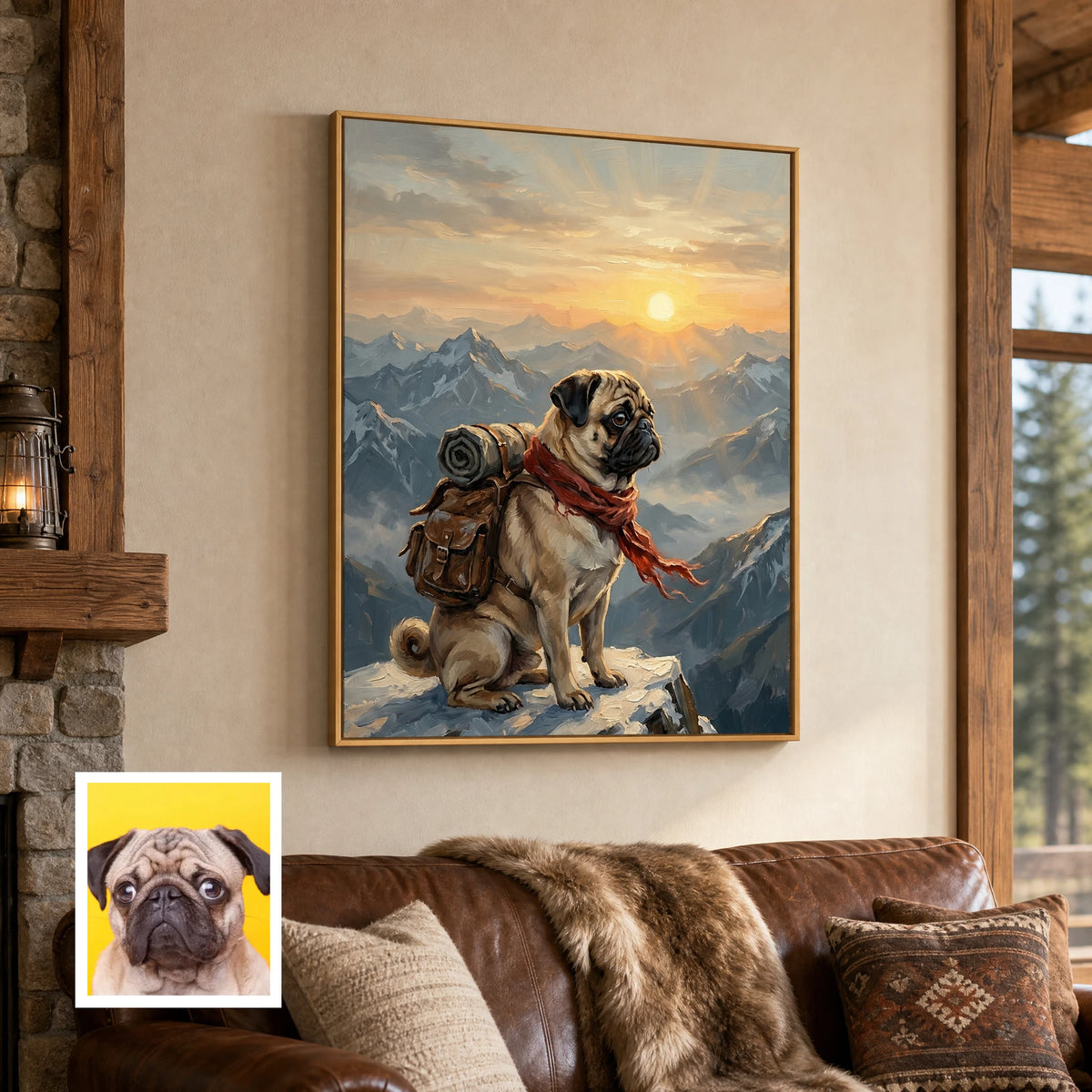Artzuzu Custom Portrait For Pets - The Mountaineer