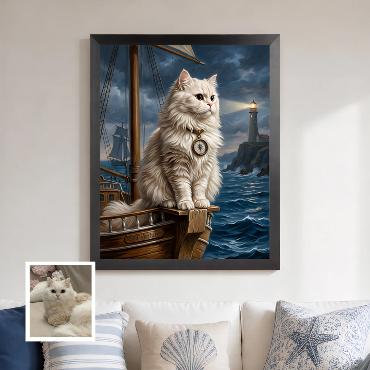 Artzuzu Custom Portrait For Pets - The Navigator