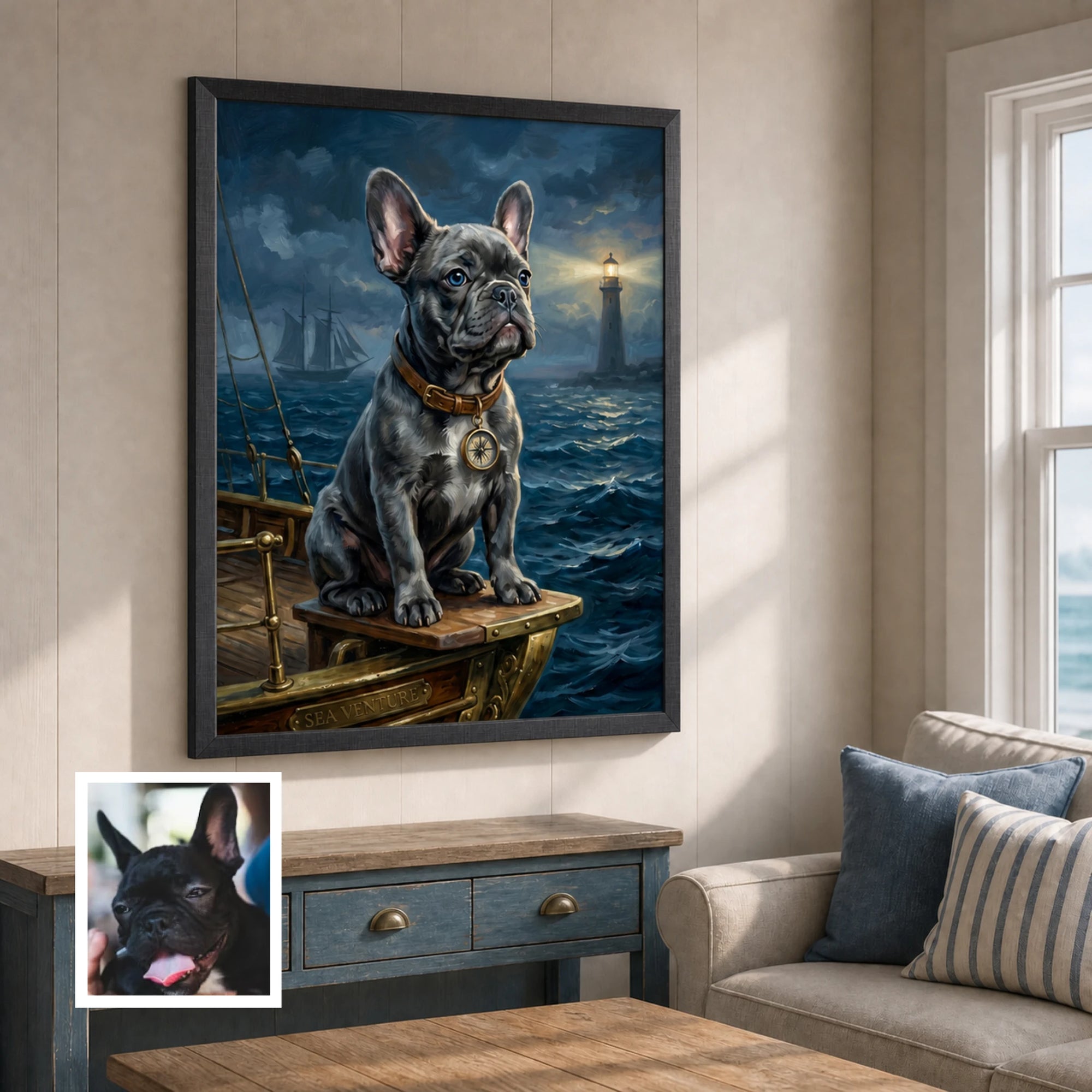 Artzuzu Custom Portrait For Pets - The Navigator