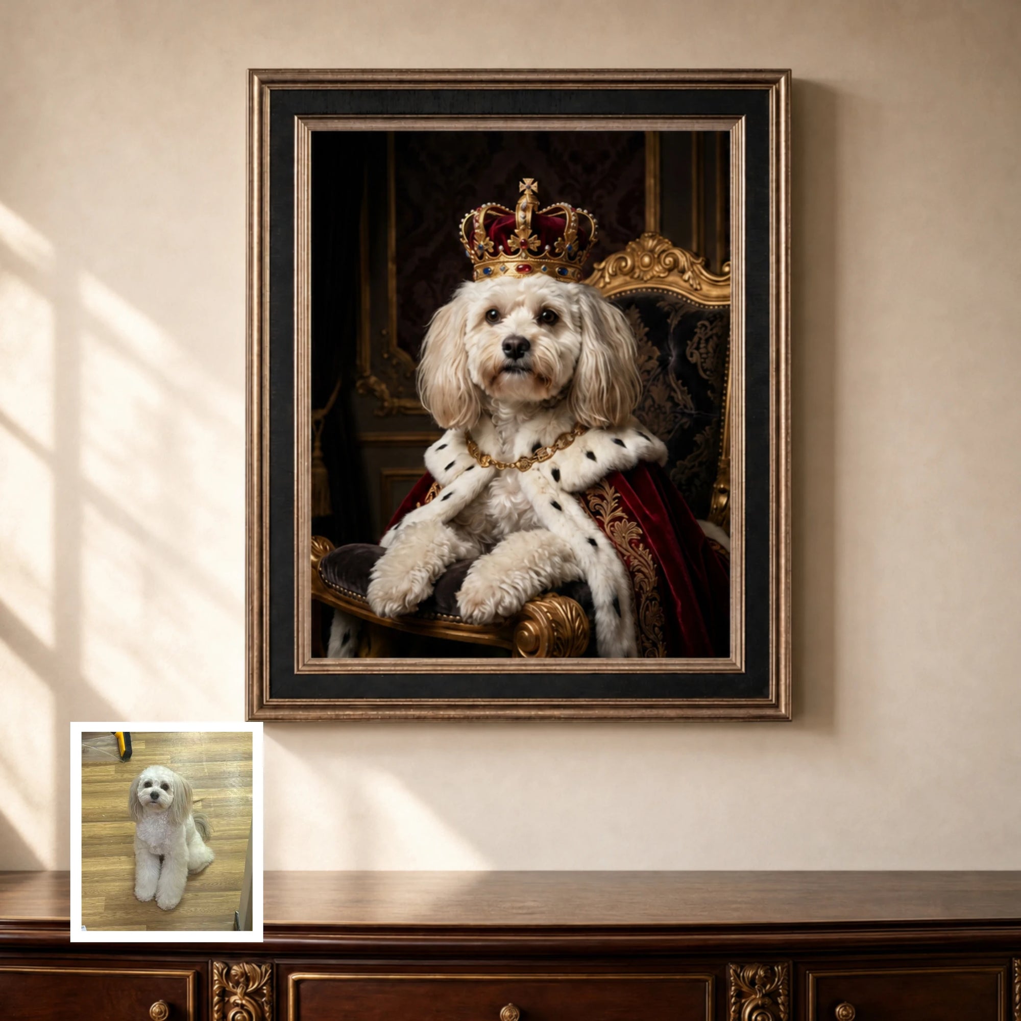 Artzuzu Custom Portrait For Pets - The Royal  King