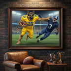 Artzuzu Custom Portrait For Pets - Tight End Stiff Arm