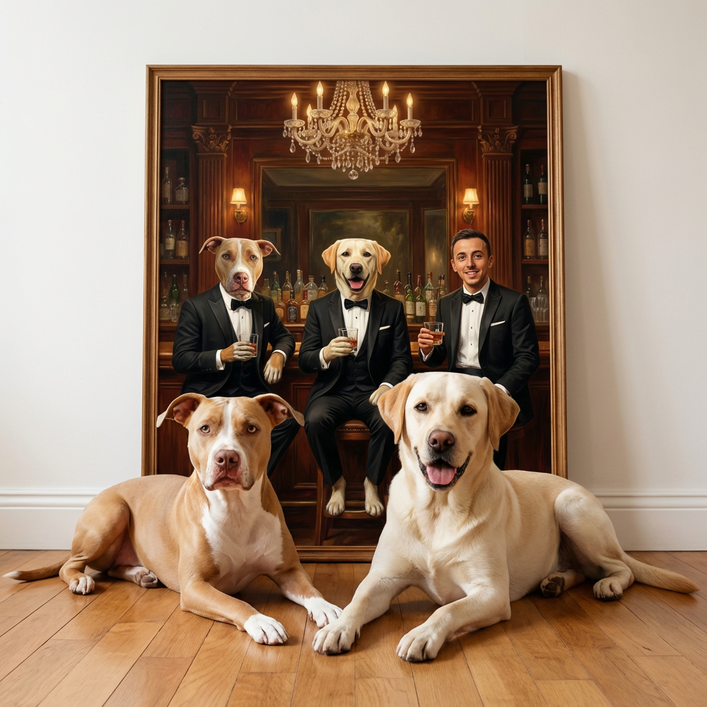 Artzuzu Custom Portrait For Pets & Their Person - The Bartenders