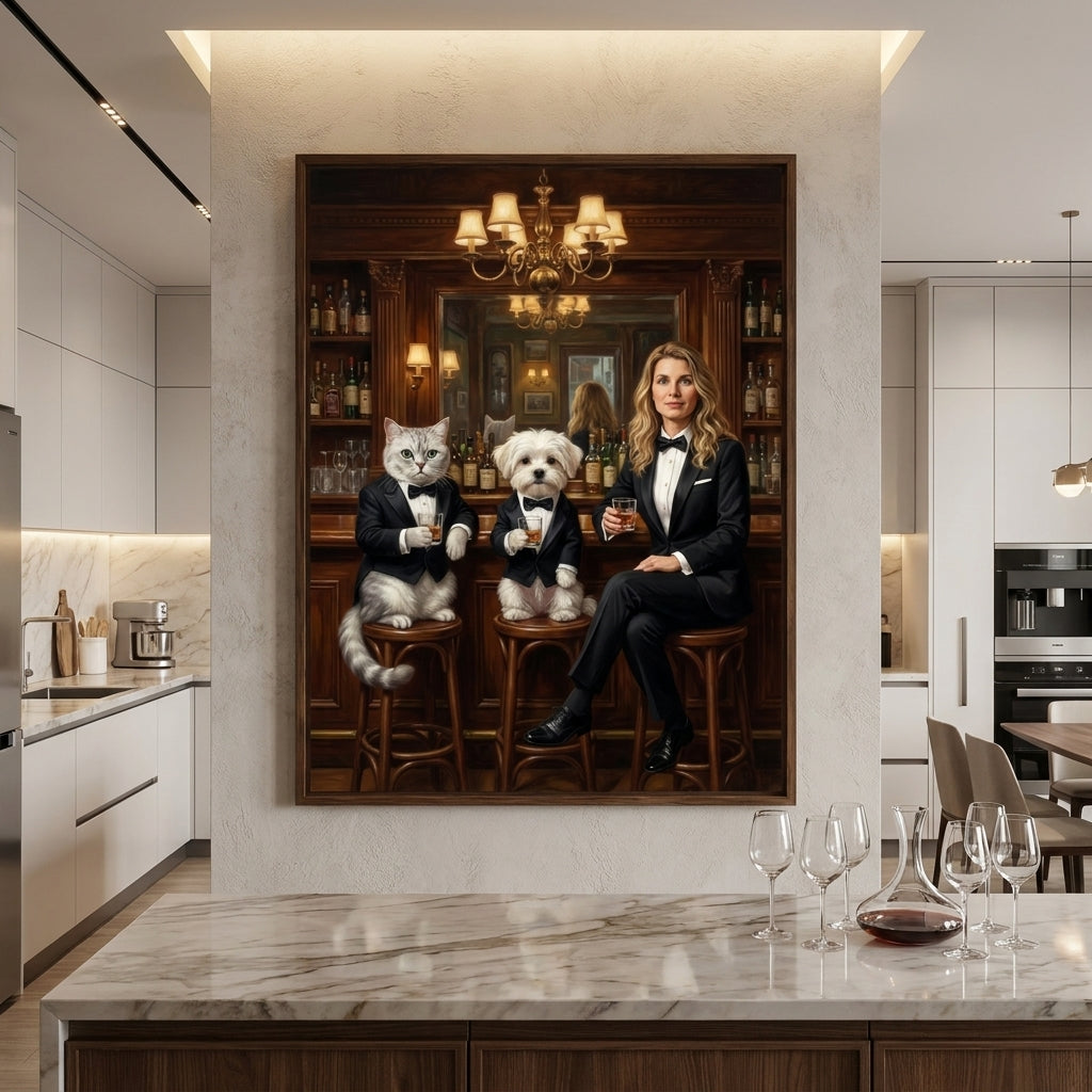 Artzuzu Custom Portrait For Pets & Their Person - The Bartenders