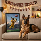 Artzuzu Custom Portrait For Pets - Wide Receiver Jump Catch