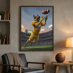 Artzuzu Custom Portrait For Pets - Wide Receiver Jump Catch