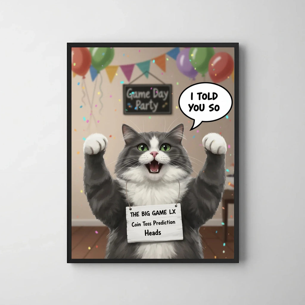 Artzuzu Custom Portrait For Pets - Win Coin Toss Prediction